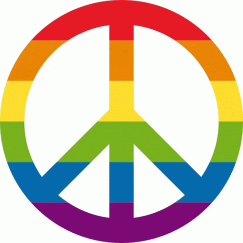 Rainbow Peace Sign Joypixels Sticker Rainbow Peace Sign Peace Sign