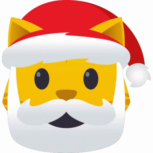 Cat Face With Santa Hat Joypixels Sticker Cat Face With Santa Hat Cat