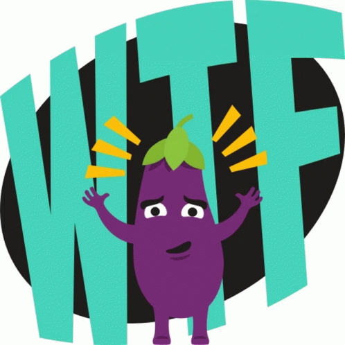 Wtf Eggplant Life Sticker Wtf Eggplant Life Joypixels Discover