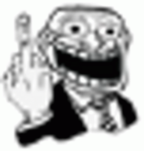 Fuck You Troll Face Sticker Fuck You Troll Face Middle Finger