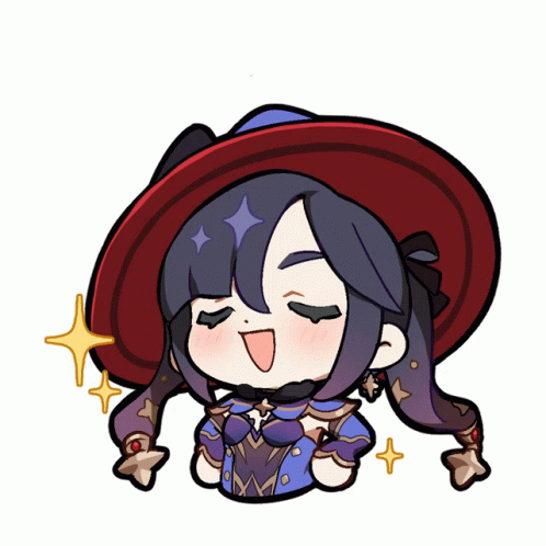 Genshin Impact Emote Sticker Genshin Impact Emote Mona Ищите