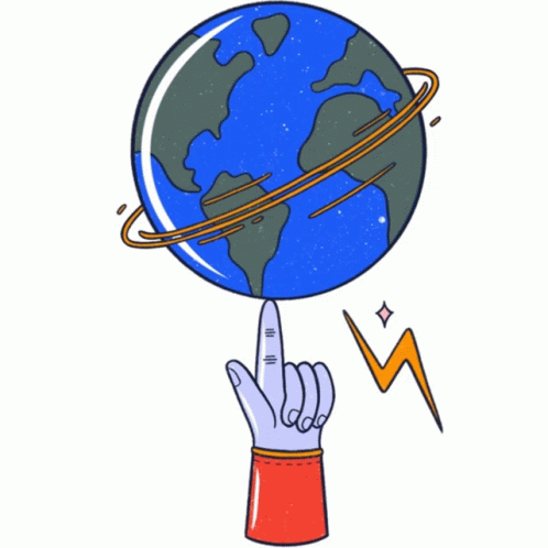 Globe Spins On A Female Finger Sticker Earth Globe Spin Discover