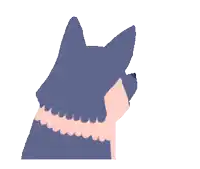 a cartoon dog wearing pink sunglasses looks up