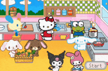 Hello Kitty Party Cooking GIF