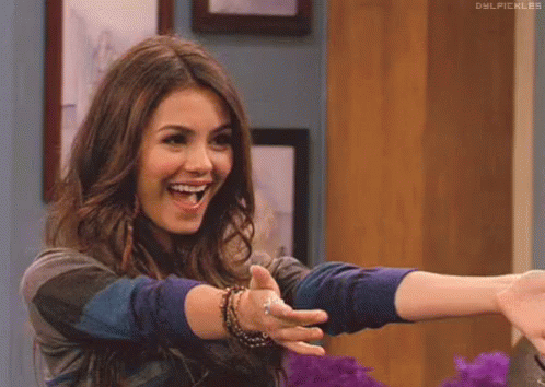 Come Here Hug GIF - Open Arms Emoji Victorious Victoria Justice GIFs