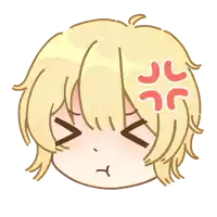 a cartoon drawing of a girl with a angry expression
