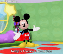 Mickey Mouse Today Is Thanks A Bunch Day GIF