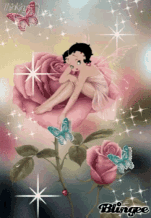 Betty Boop Glitter GIF - Betty Boop Glitter Flowers GIFs