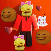 a happy bday cake with a cherry on top