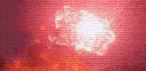 a red background with a glowing object in the center