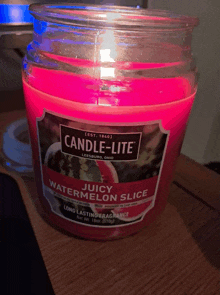 a candle that says candle-lite on it