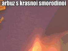 a cartoon character with the words arbuz s krasnoi smorodinoi written on the bottom