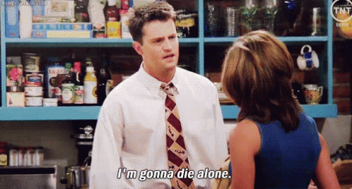 Forever Alone GIF - Friends Chandler Bing Matthew Perry GIFs