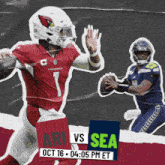 an advertisement for ari vs sea on oct 16 at 4 pm et