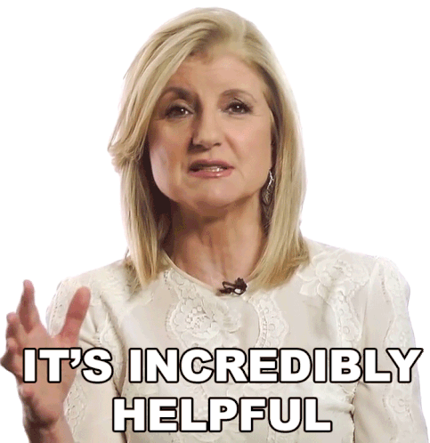 Its Incredibly Helpful Ariana Huffington Sticker - Its Incredibly Helpful Ariana Huffington Big Think Stickers