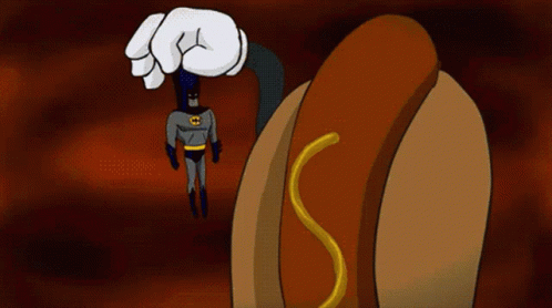 Hotdog Eats GIF - Hotdog Eats Batman - Discover & Share GIFs