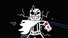 a cartoon character is fighting another character in a video game with a purple circle in the background .