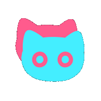 a drawing of a cat 's face with the letter o visible