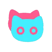 a drawing of a cat 's face with the letter o visible