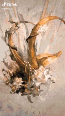 a painting of the horns of loki from the movie marvel comics