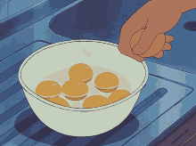 cooking eggs