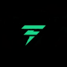 a green lightning bolt logo on a black background