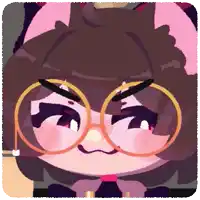 a close up of a cartoon character wearing glasses and making an angry face .