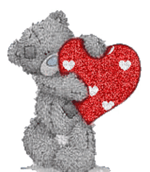 tatty teddy flashy heart heart glitters love