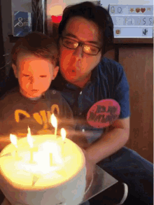 Birthday Cake Blow Candles GIF - Birthday Cake Blow Candles Happy Birthday GIFs