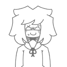 a black and white drawing of a person wearing a hoodie and glasses .