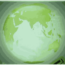 a green globe is shown with a green arrow pointing to the right
