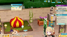 a screenshot of a video game with a girl in the foreground