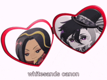 a pair of heart shaped sunglasses with the words whitesands canon below