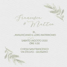 fm2020 francesca and matteko invitation wedding invite annunciano il loro matrimonio