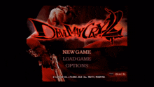devil may cry 2 is being played on a red screen