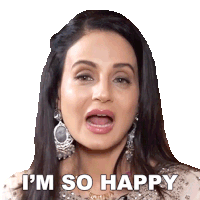 I'M So Happy Ameesha Patel Sticker - I'M So Happy Ameesha Patel Pinkvilla Stickers