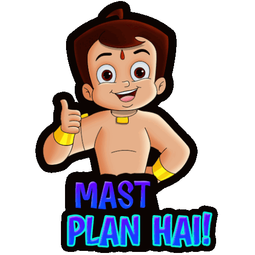 Mast Plan Hai Chhota Bheem Sticker - Mast Plan Hai Chhota Bheem Acha Plan Hai Stickers