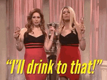 Brecky Snl GIF - Brecky Snl I’ll Drink To That GIFs