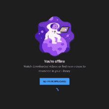 an animated image of an astronaut holding a tablet and a progress bar that says processing 98%