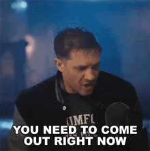 You Need To Come Out Right Now Eddie Brock GIF - You Need To Come Out Right Now Eddie Brock Venom GIFs