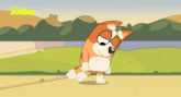 a cartoon of a dog with the words disney junior on the bottom