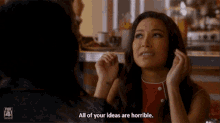 Glee Santana Lopez GIF - Glee Santana Lopez All Of Your Ideas Are Terrible GIFs