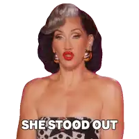 a woman says she stood out in a sticker