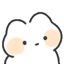 a cartoon drawing of a white bear with a red nose .