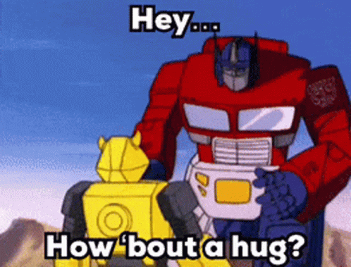 Hug Transformers GIF - Hug Transformers Optimus Prime GIFs