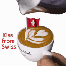 kiss from swiss coffee swiss flag