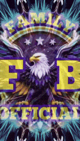 a family fb official logo with a bald eagle on it