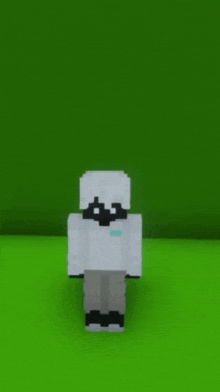 a minecraft character is standing in front of a green background with the name kennst on it