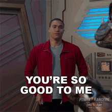 Youre So Good To Me Dino Fury Red Ranger GIF - Youre So Good To Me Dino Fury Red Ranger Zayto GIFs
