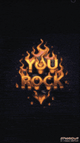 a logo that says " you rock " on it